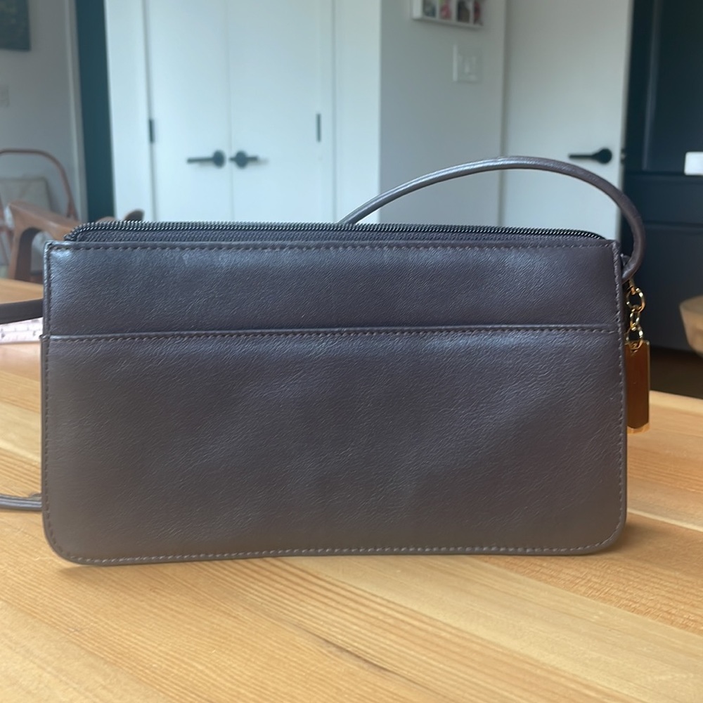 Leather Dark Chocolate brown bag crossbody- NOT BLACK! 🤎🤎🤎 - Picture 3 of 12